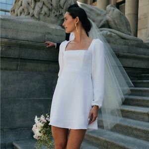 Park & Fifth White Dress Bridal Harper Mini